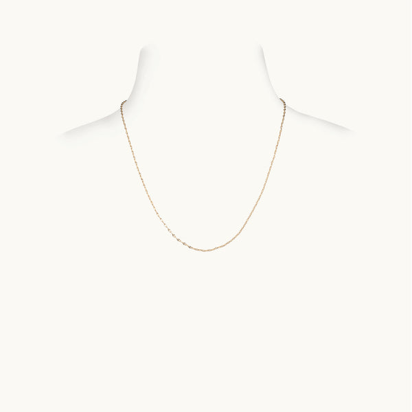 Thin Yellow Gold Chain, 16 Inches
