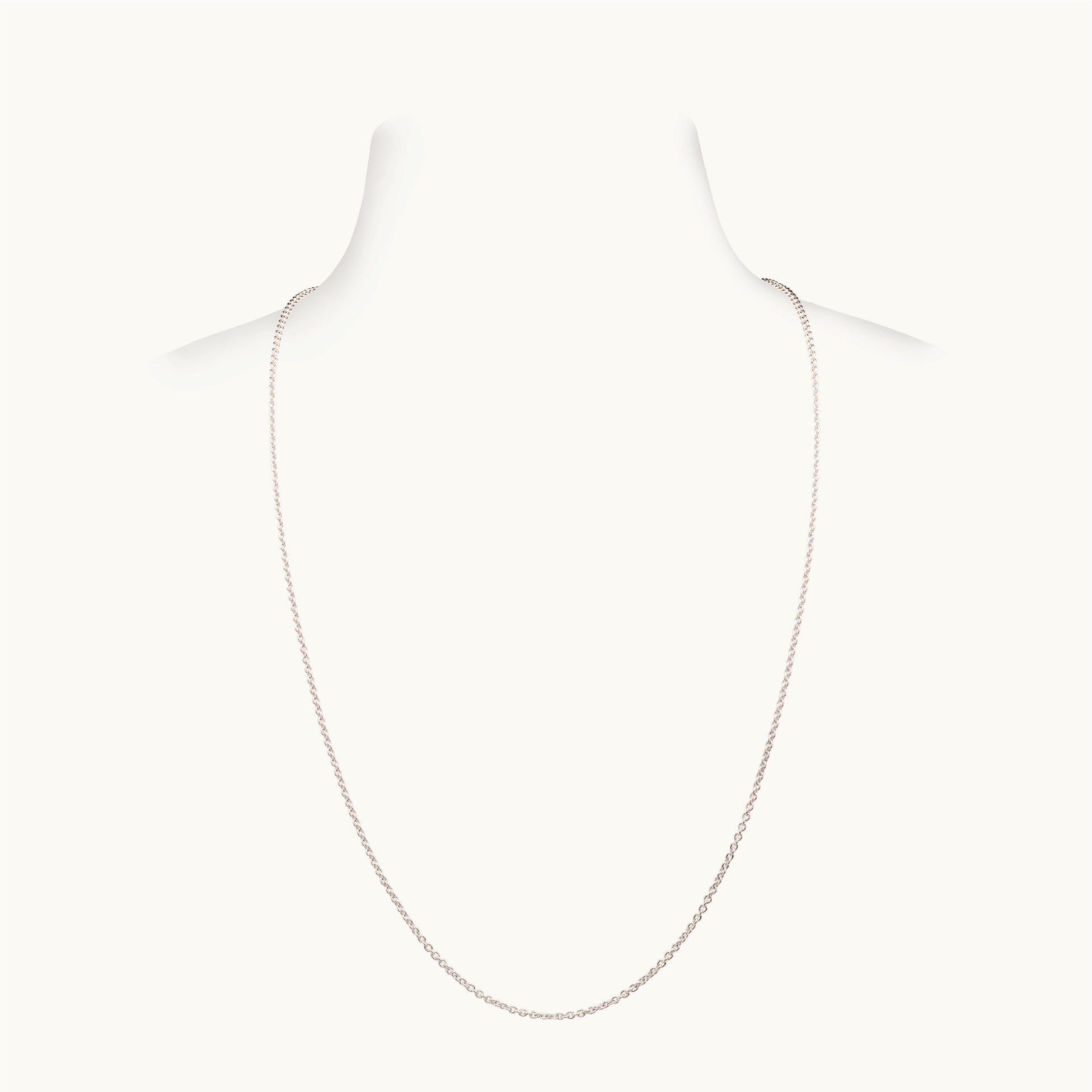 Thick White Gold Chain, 22 Inches