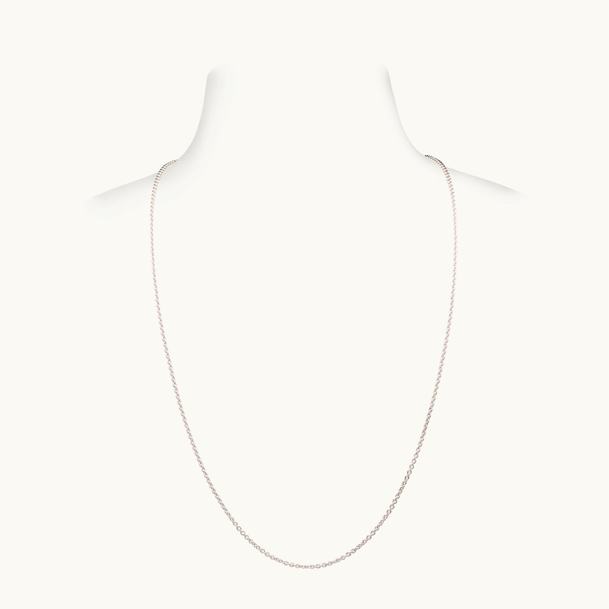 Thick White Gold Chain, 22 Inches