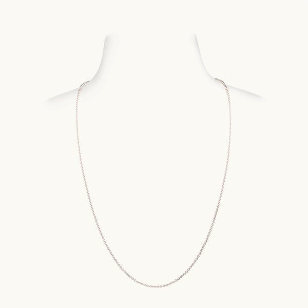 Thick White Gold Chain, 22 Inches