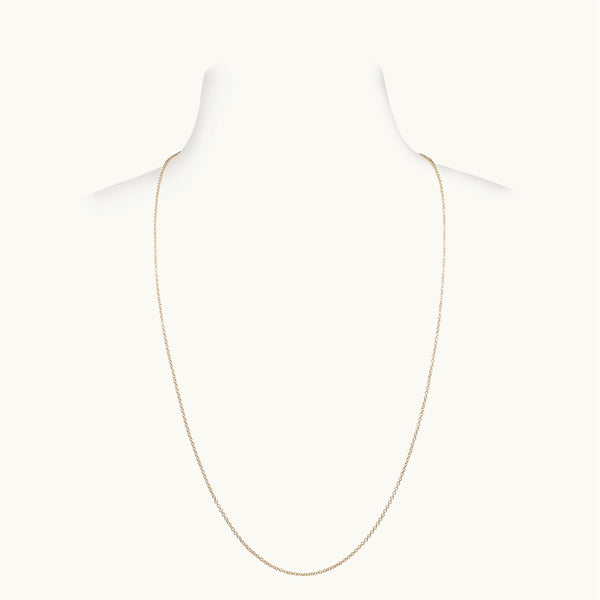 Thin Yellow Gold Chain, 22 Inches